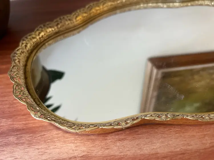 Vintage Gold Metal Decorative Vanity Wall Mirror
