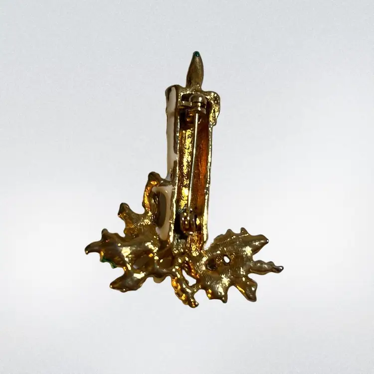Christmas Candle Brooch