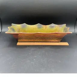 vintage planter - Hull Pottery Woodland pattern rectangular planter