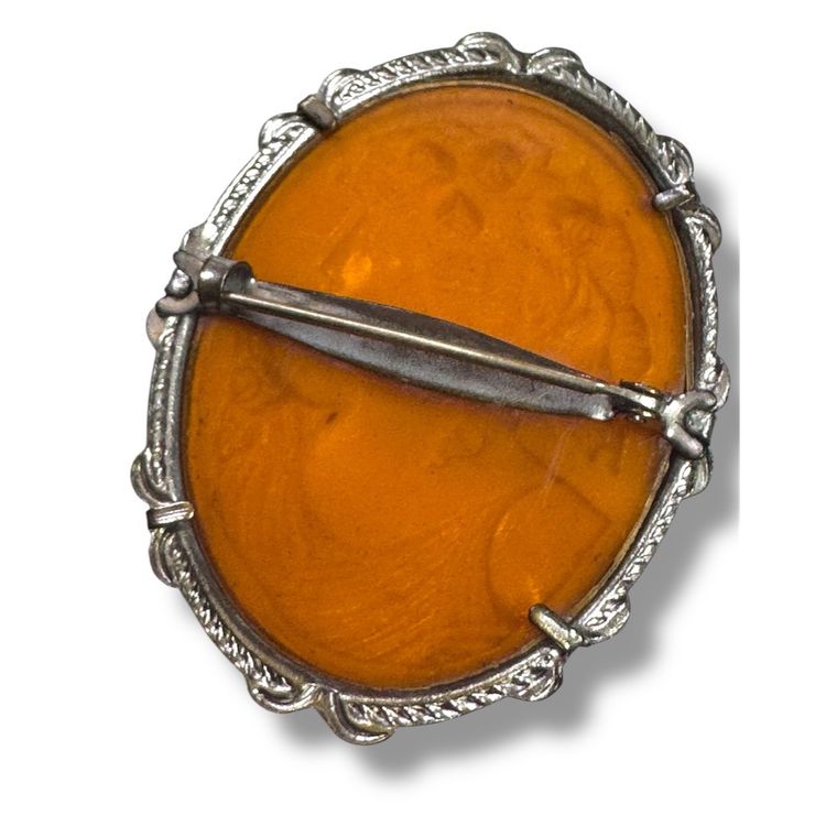 Antique Casein Cameo Brooch - Tested - ca. 1899 Ish - C-clasp