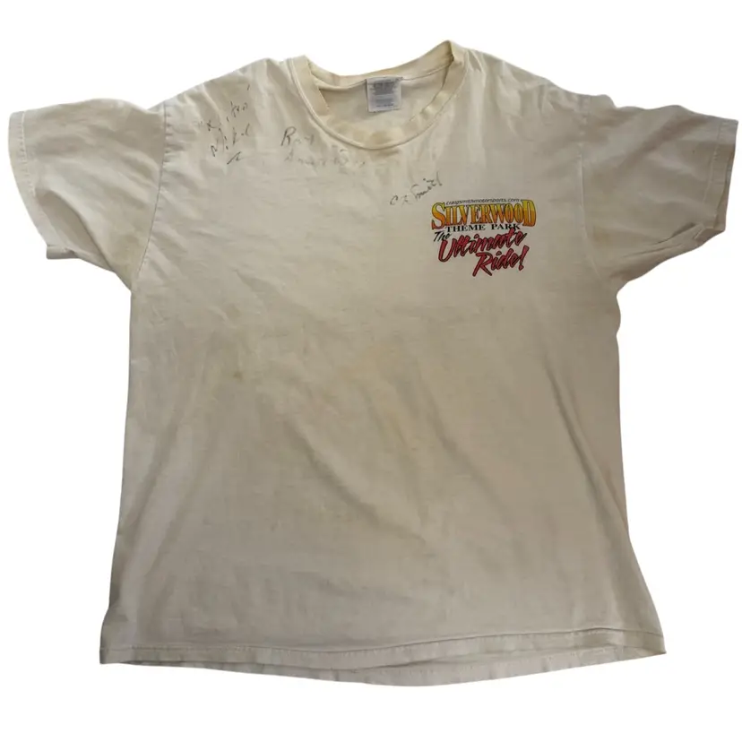 Vintage Y2K Silverwood Theme Park The Ultimate Ride Top Fuel Hanes T-Shirt - L