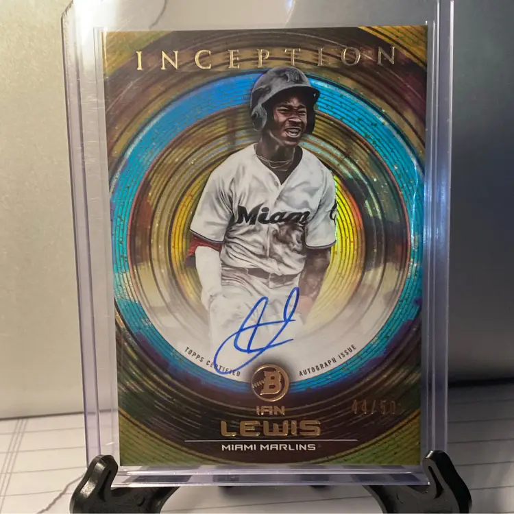 Ian Lewis Miami Marlins GOLD FOIL /50 RC #PA-IL