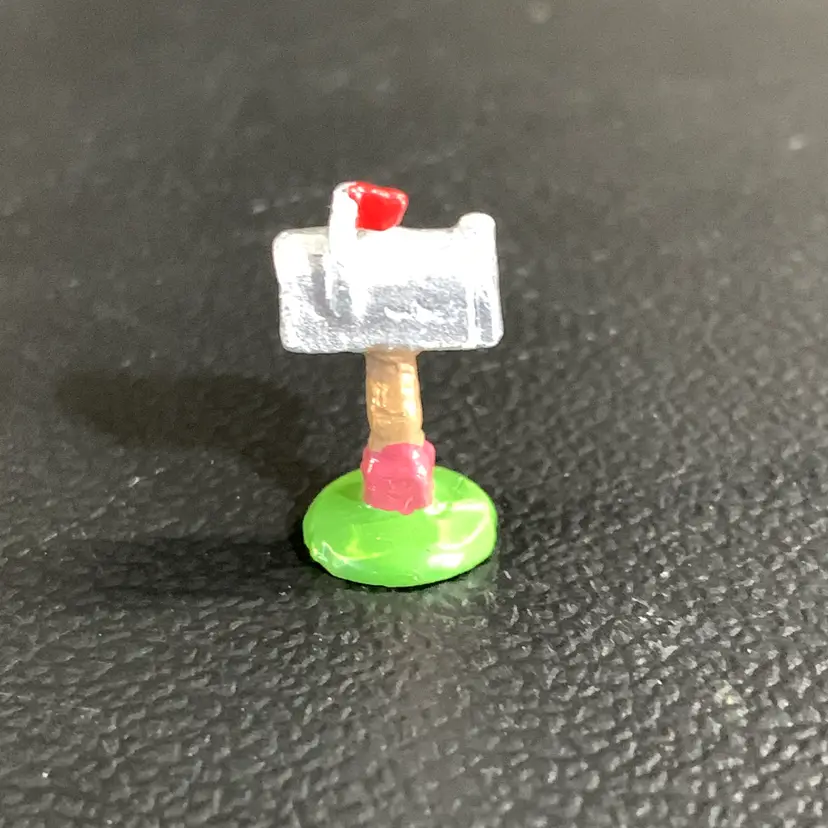 Tiny Metal Mail Box w/Flag Up #2
