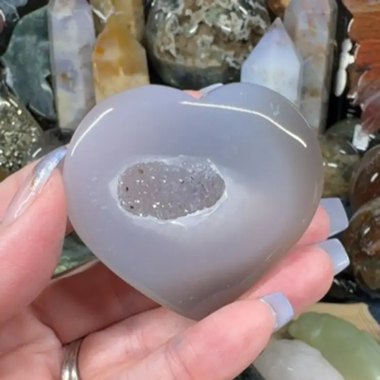 Druzy Agate Heart 10B