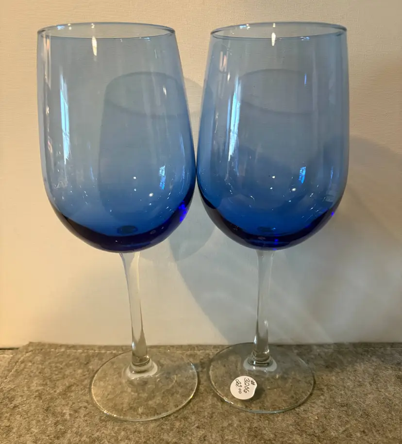 @ Extra Large 9" Cobalt Blue Wine Glasses