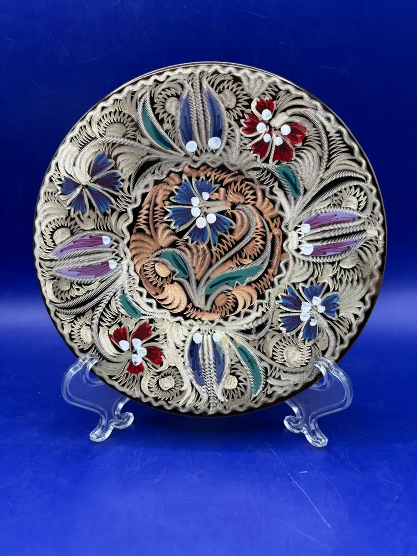 Elsan Ticaret Handmade Etched Copper Plate Wall Hanging Turkey