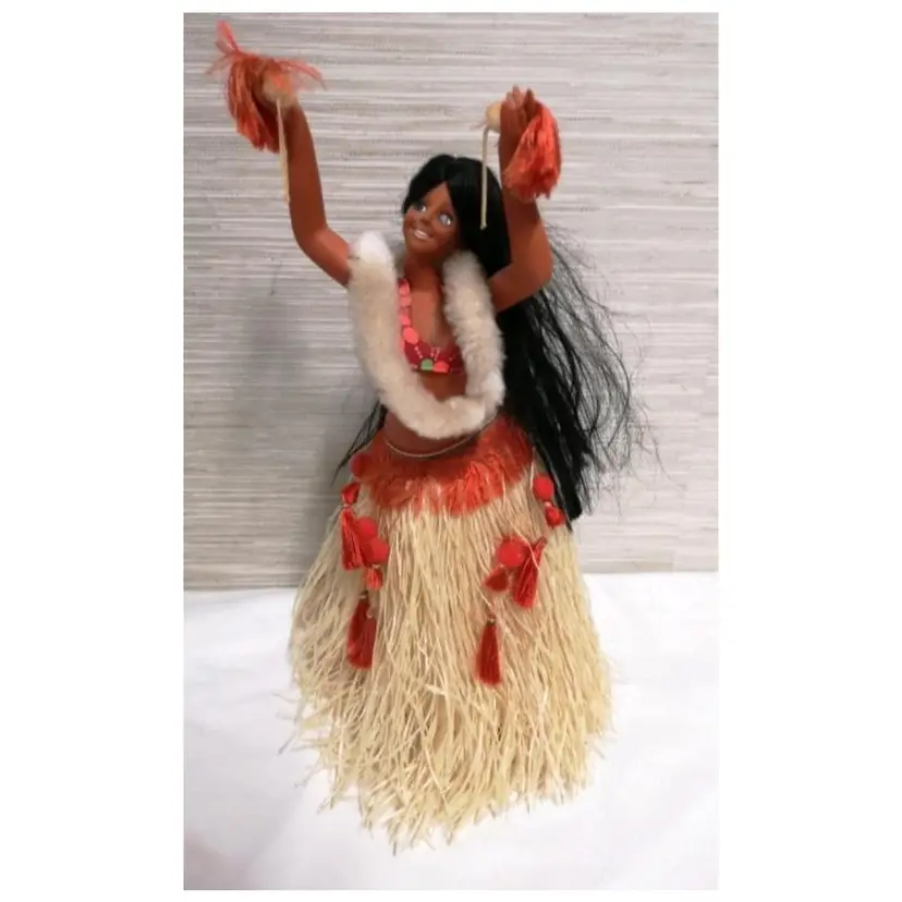 Vintage Musical Hawaiian Dancer Doll - Working - Plays "Tiny Bubbles" - Made in Japan