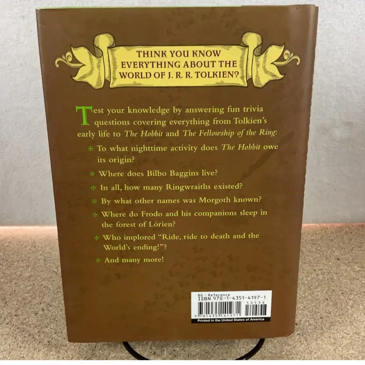 Tolkien Trivia | A Middle-Earth Miscellany | William MacKay | Fall River Press Hardcover 2012