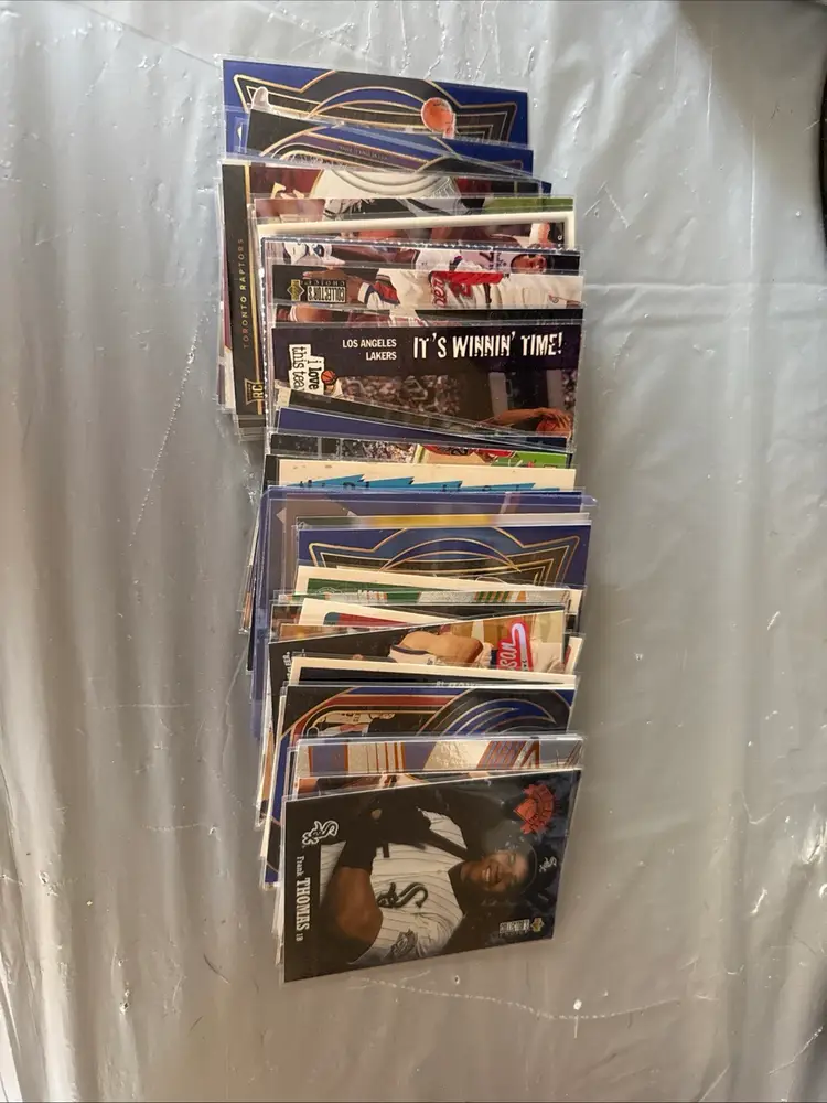 Stack Of 50 Random Basketball Baseball And Football Cards