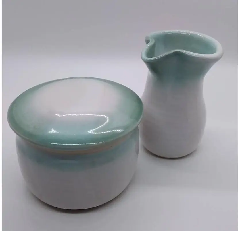Handmade Pottery Creamer and Sugar Set