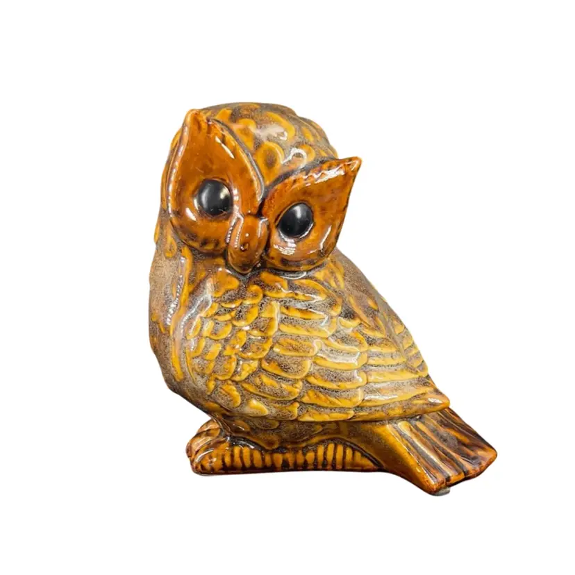 6” Vintage Owl Figurine Statue Bird Woodland