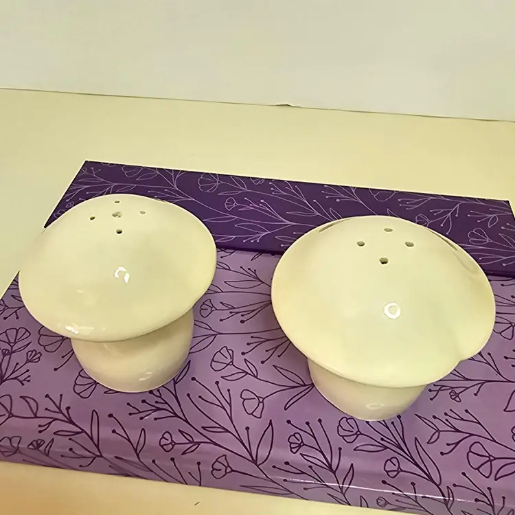 Vintage Ceramic Mushroom Salt And Pepper Shakers