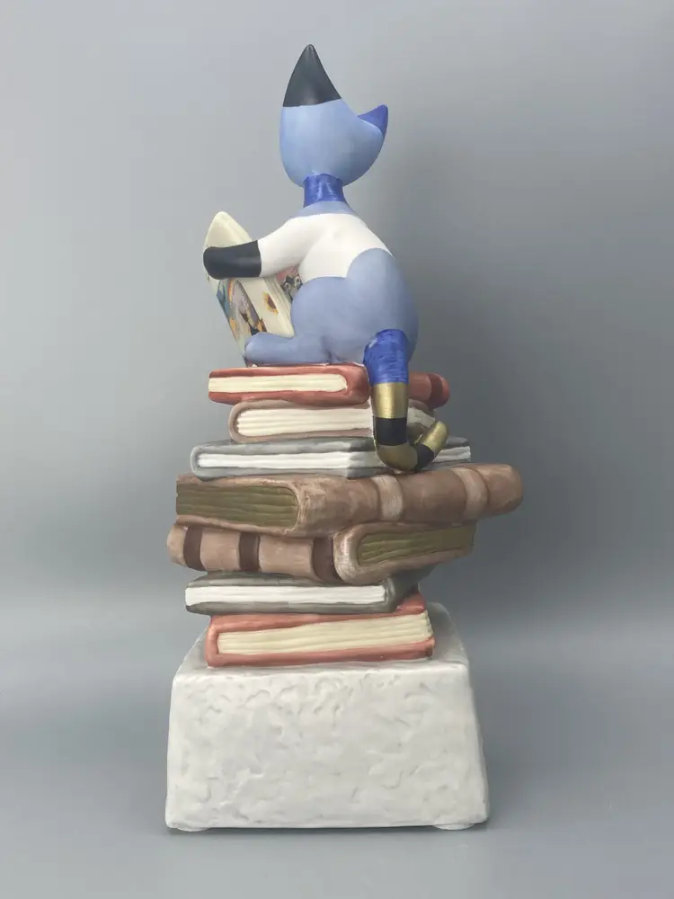 Vintage Signed Goebel Rosina Wachtmeister Music Box "Angelo" Sitting on Books Figurine - 2003