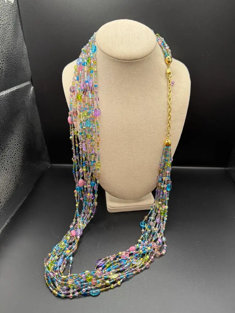 Joan Rivers Multi Stand Glass Bead Necklace