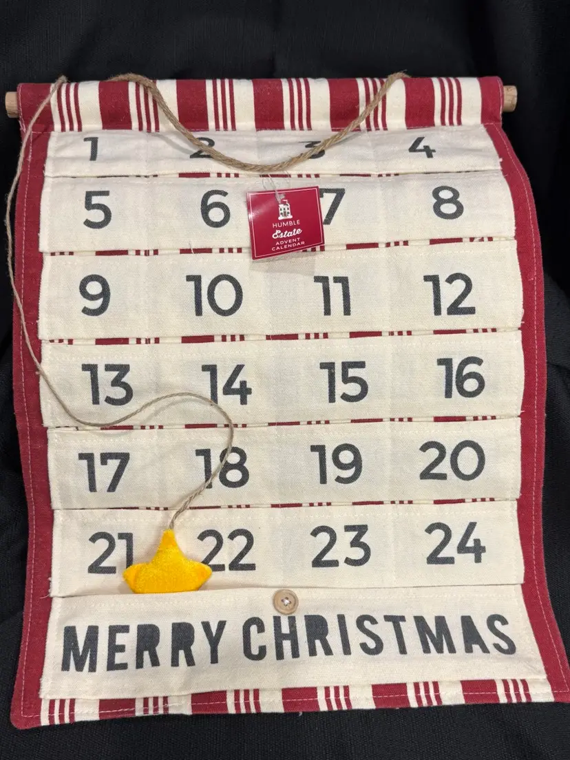 New With Tag Country Christmas Countdown Calendar