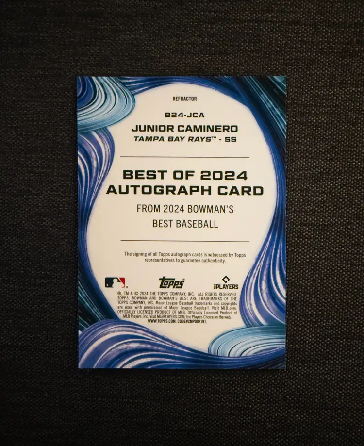 Junior Caminero: 2024 Bowman's Best - Autograph / #B24-JCA