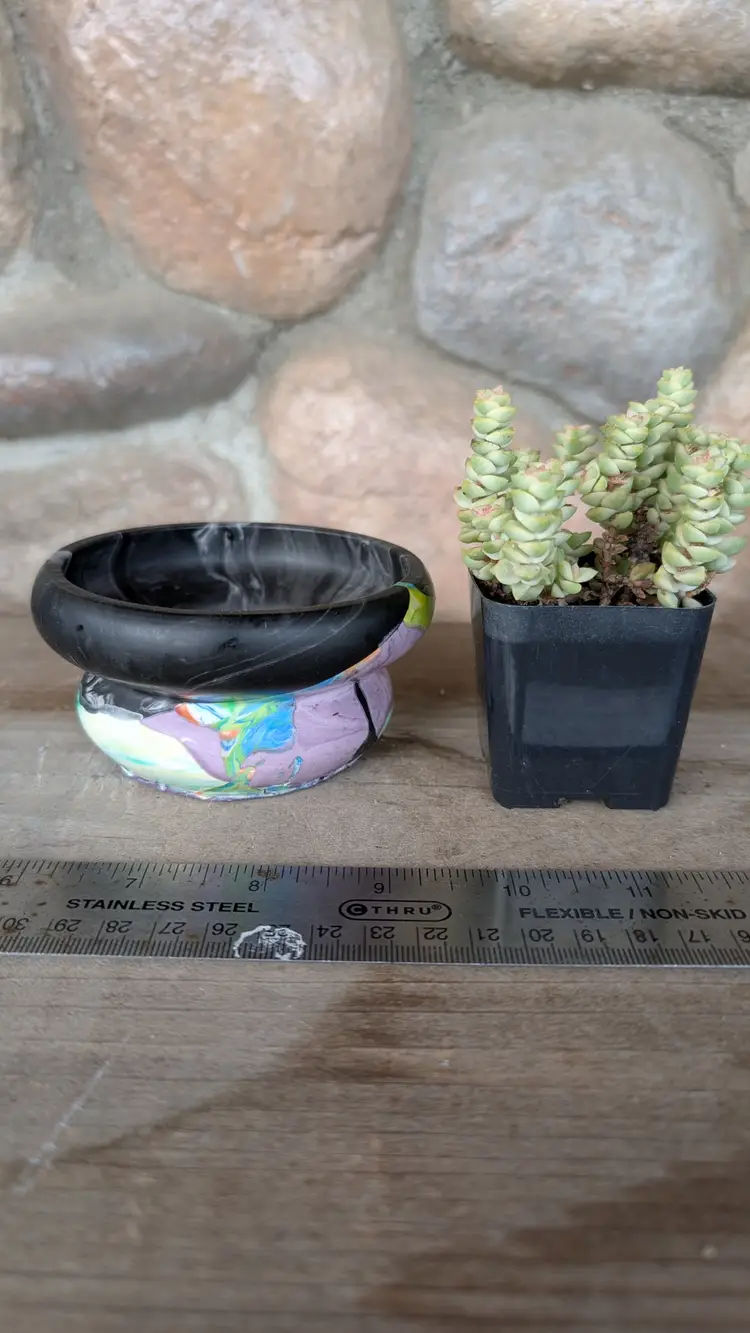 Jesmonite Pot - MULTI DUMP - double bubble