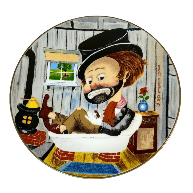 Rare Limited Edition Red Skeleton Freddie in the Bathtub Plate