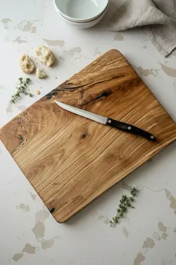 Lighting Struck Spalted Maple Deep Green Epoxy Cutting Board