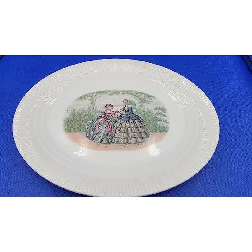 VINTAGE SALEM CHINA GODEY ASH SERVING PLATTER
