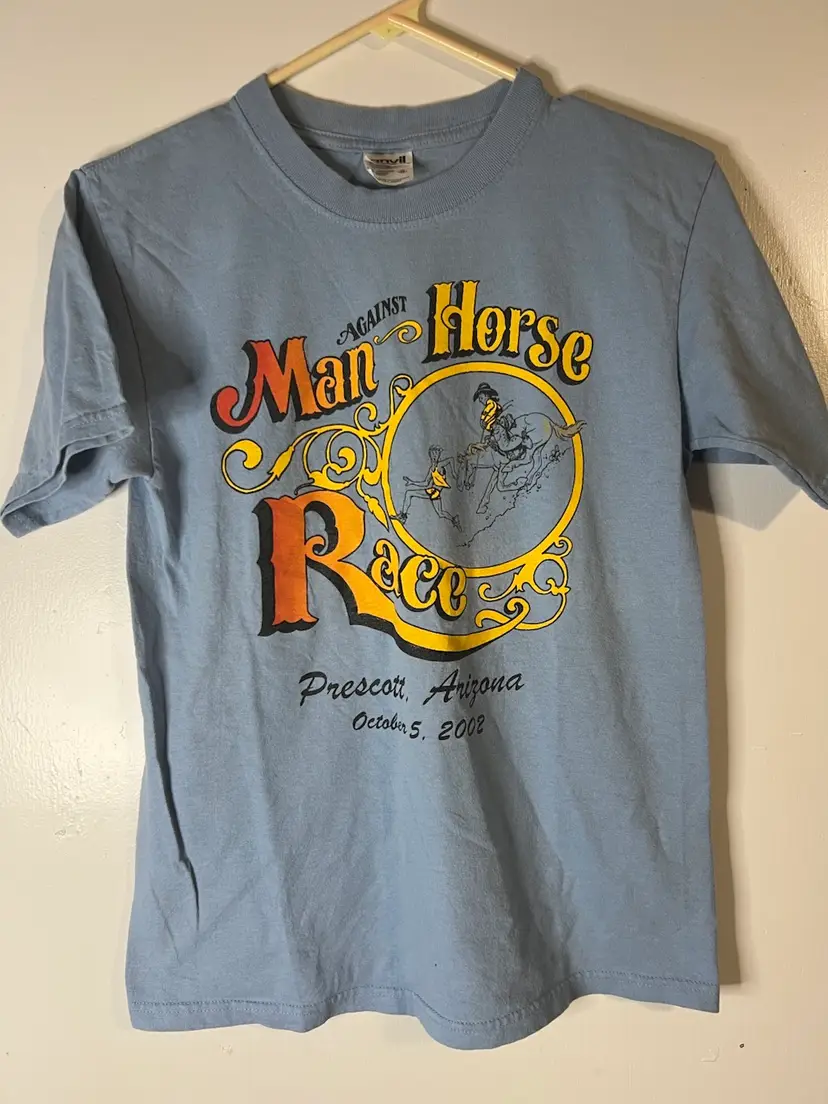 Vintage Horse Vs Man Rodeo Tshirt