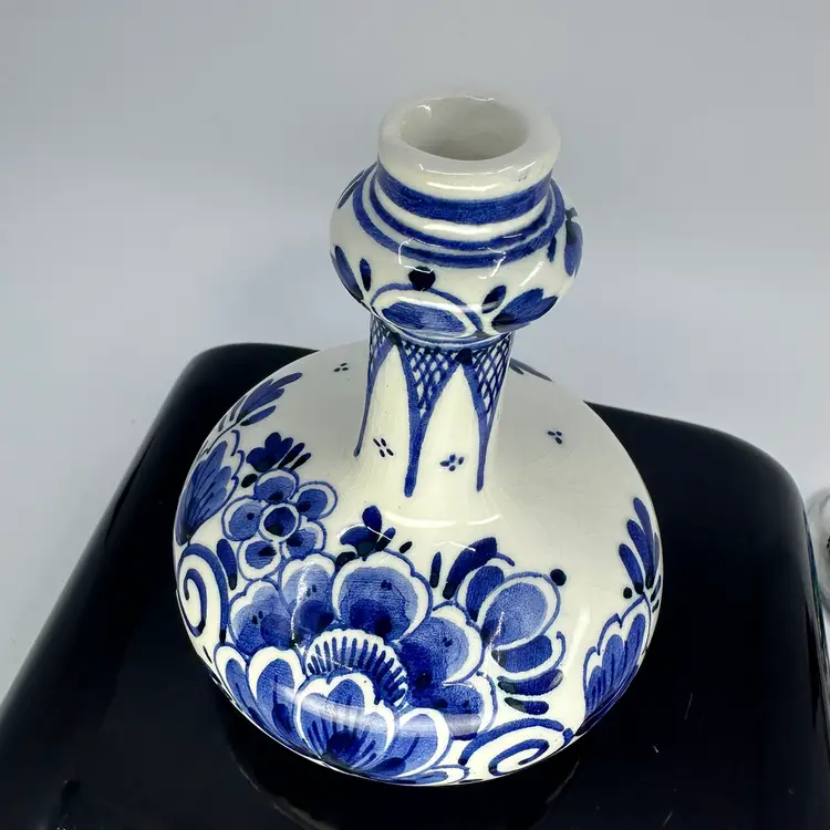 Delft Hand Painted Blue & White Mini Vase 4.5”