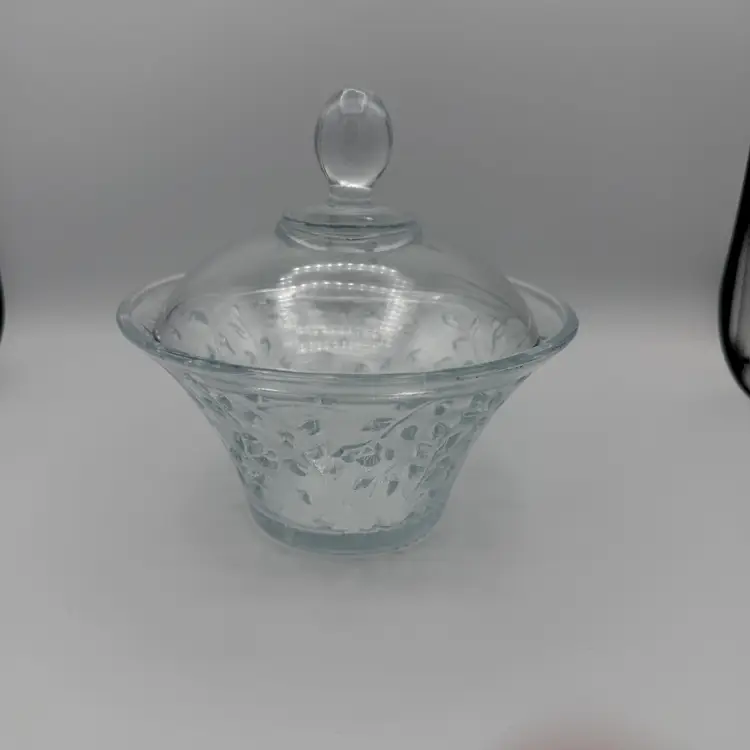 Vintage Glass Covered Dish