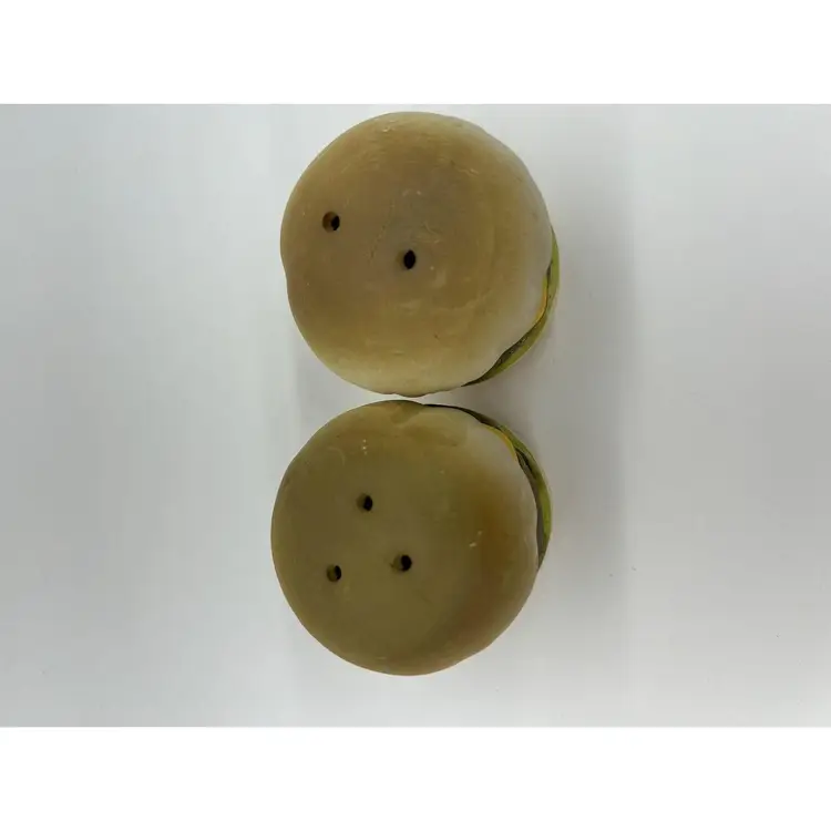 Cheese Burger Shaped Salt And Pepper Shakers Set Ceramic