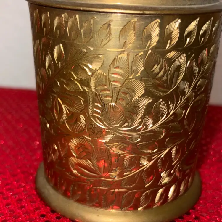 Indian Brass Intricate Etched Design