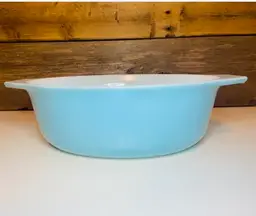 Vintage Pyrex 043 Blue Horizon Oval Casserole Dish No Lid 1 1/2 Qt Mid Century Retro Farmhouse Atomic
