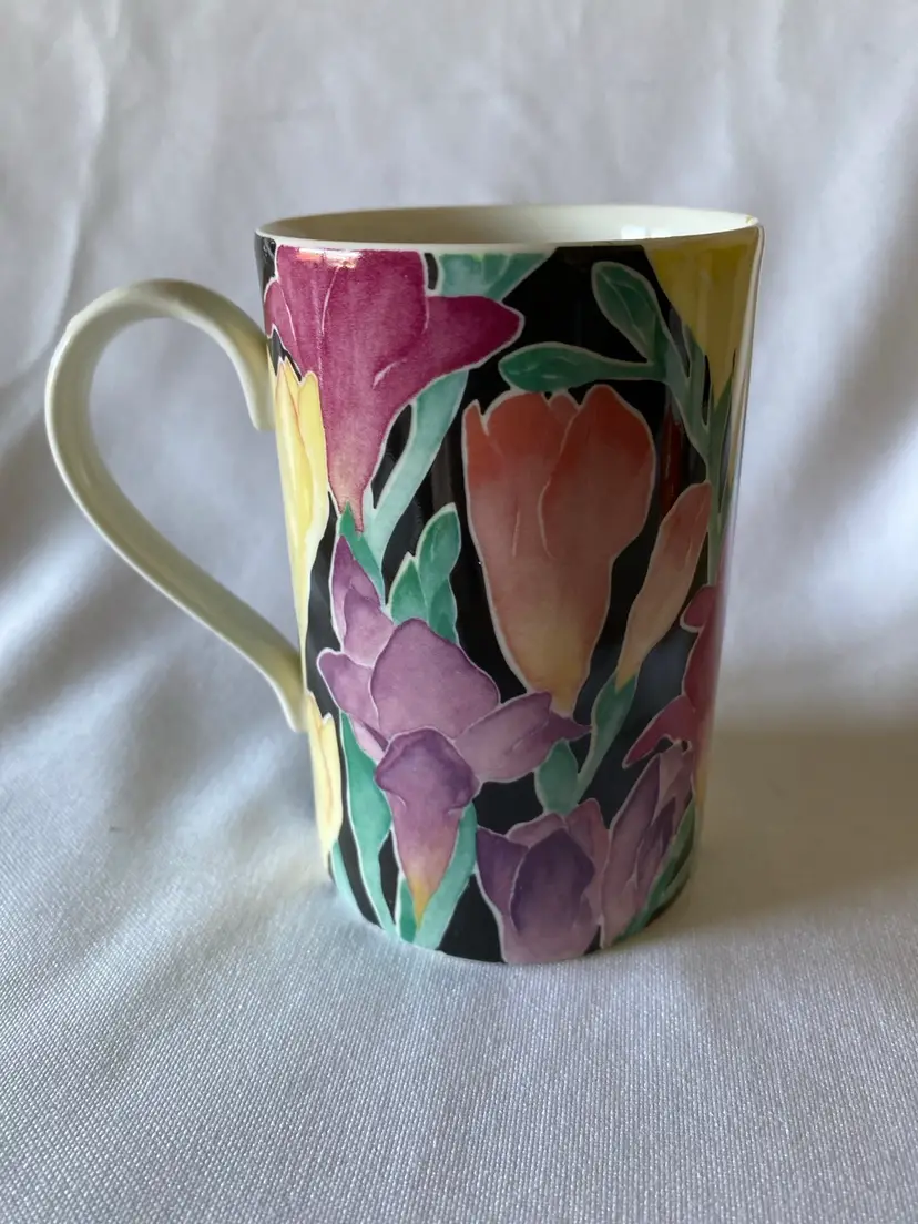 Dunoon Ashbourne Designed By Christine Chadwick Crocus Flowers Mug Cup Scotland
