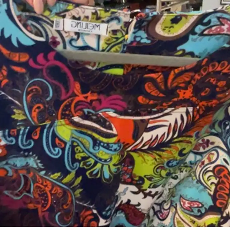 Top Dress Boho LS paisley Multi Color Apx 21 PTP Meiling Brand