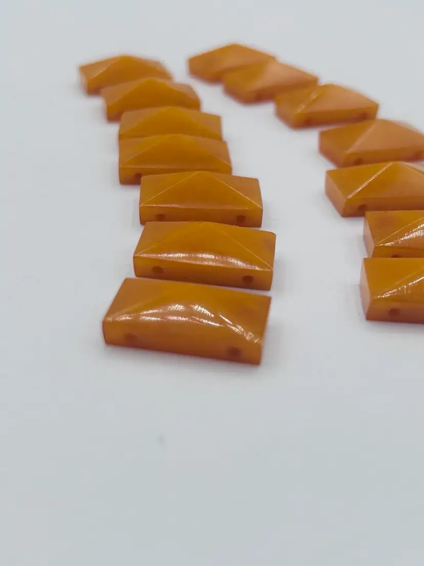 Loose Bakelite Beads, Optical Design Butterscotch