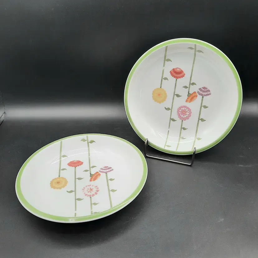 Vintage Denby Fine China Portugal 1974 Contrariwise Floral Bowls Set of 2