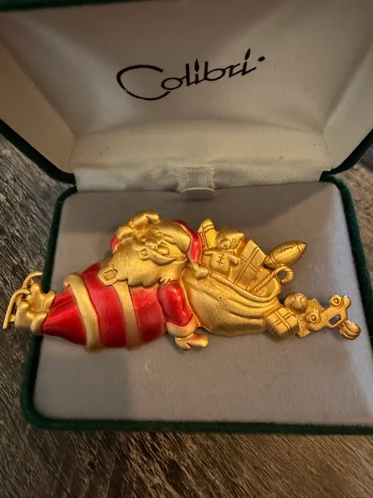 Vintage JJ Santa Brooch