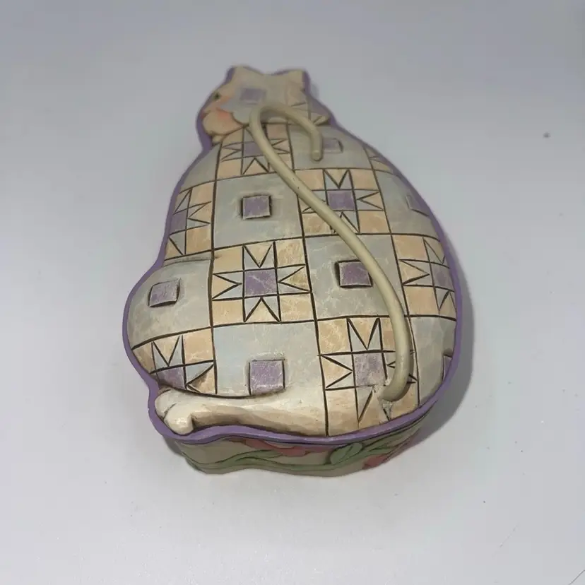 Jim Shore Heartwood Creek * KITTY CAT TRINKET BOX * 4009948 4.75”