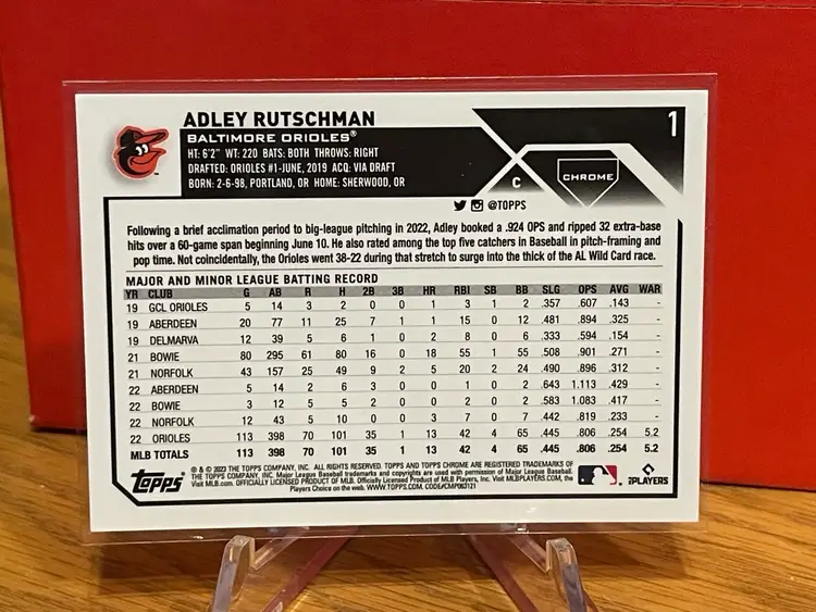 Adley Rutschman 28/150 2023 Topps Chrome RC blue - Baltimore Orioles 