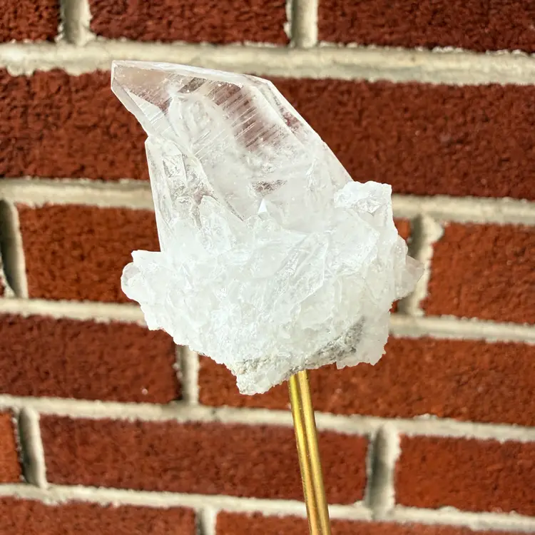 Clear Quartz Cluster Plant Stake 2