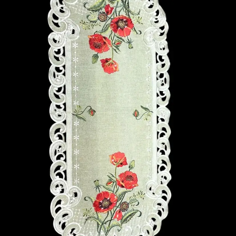 Machine Embroidered Table Runner