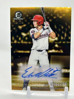 Eli Willits 2025 Bowman Draft Chrome Achromatic Auto /50 Washington Nationals