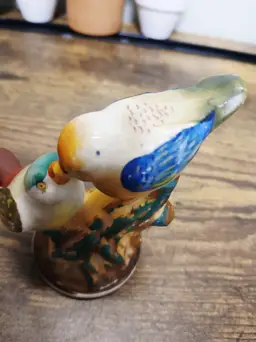 Vintage Lovebird Ceramic Figurine