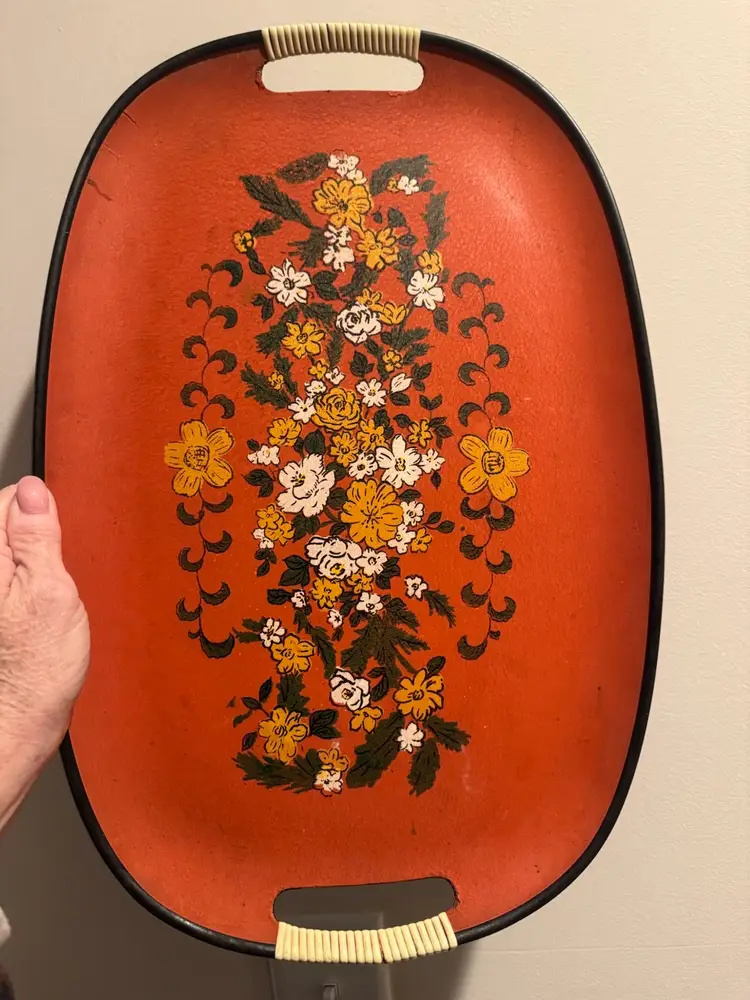 33-Vintage MCM Serving Tray 18”x11.5”