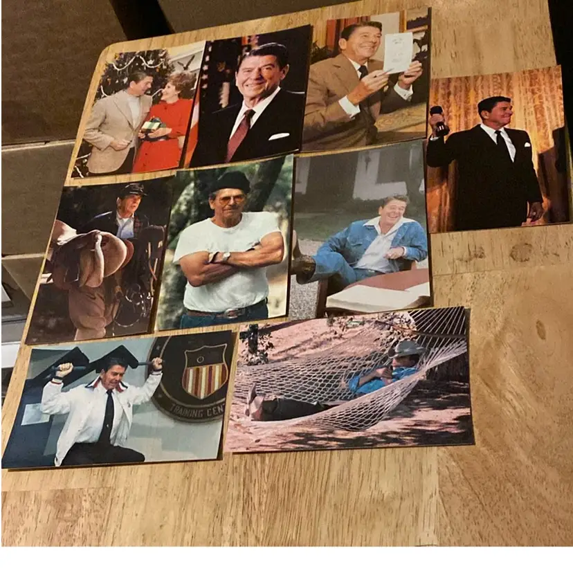 Lot Of 9 Former President Ronald Reagan Postcards, Lot A