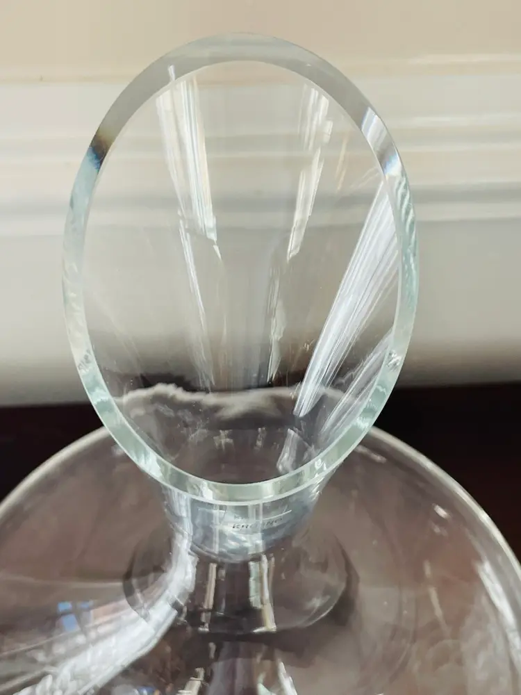 Pristine KROSNO Poland Crate and Barrel Wine Decanter Aerator Modern Swoon