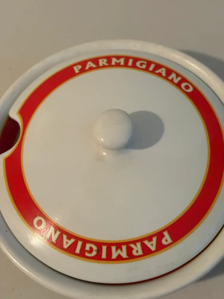 Pottery Barn Vintage Pasta Collection Covered Parmigiano Cheese Bowl w/ Lid