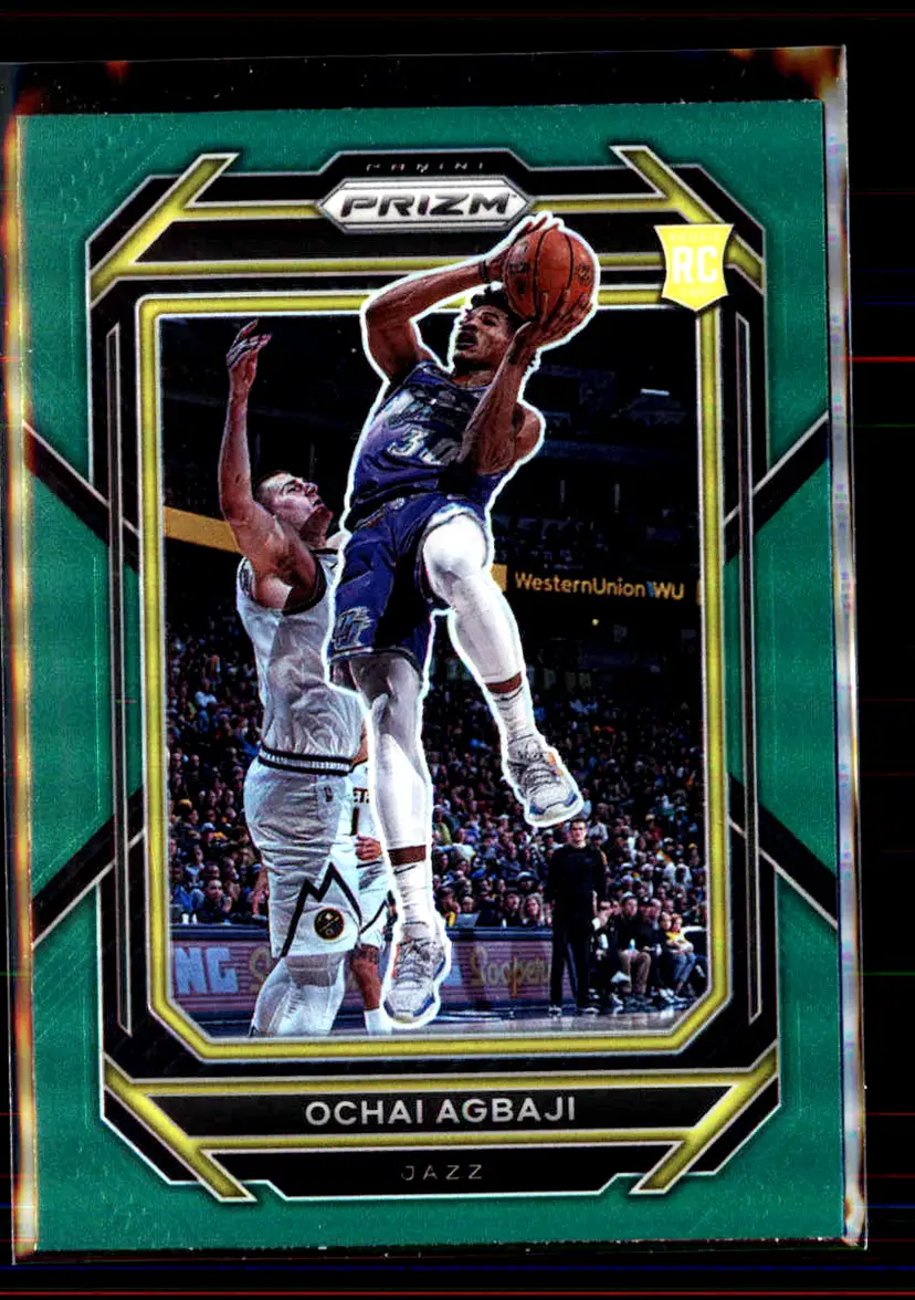 Ochai Agbaji 2022-23 Panini Prizm Green Prizm #267 - (2) - Utah Jazz
