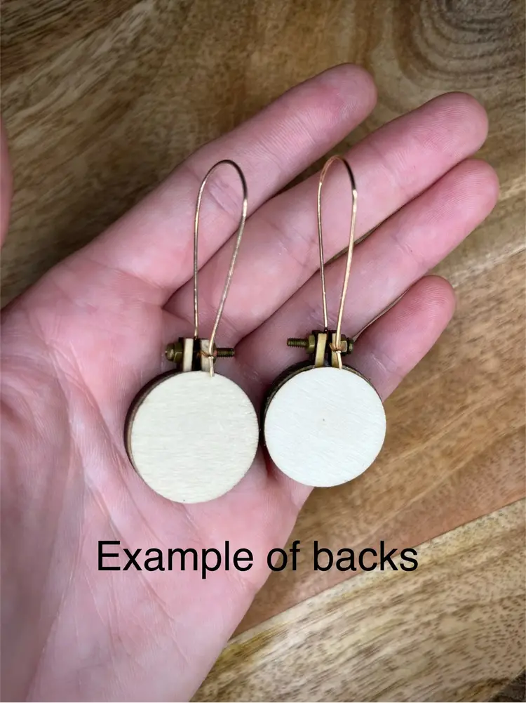 #09 Mini Embroidery Hoop Dangle Earrings - Made by Me!