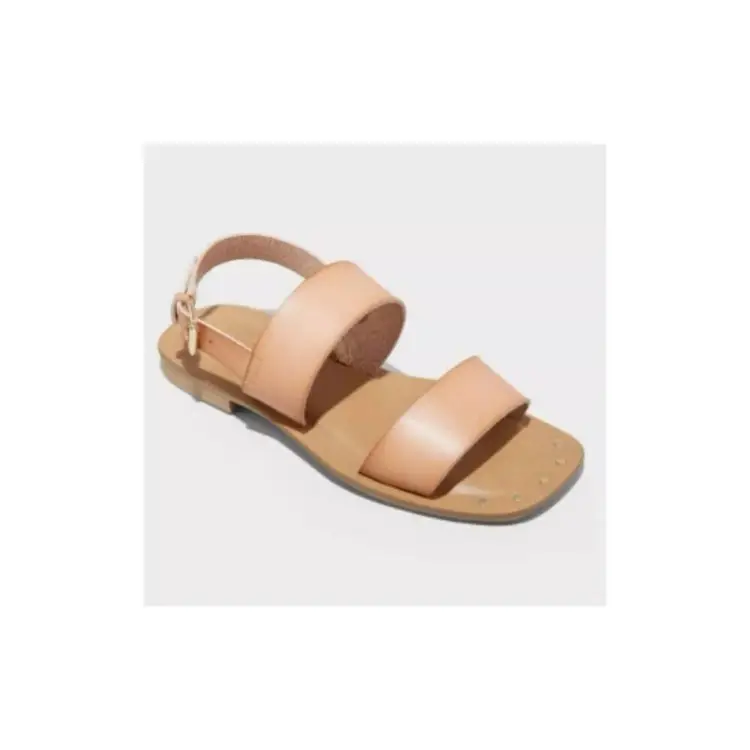 Women’s Becca Studded Ankle Strap Sandals Universal Thread Brown NWT 6.5