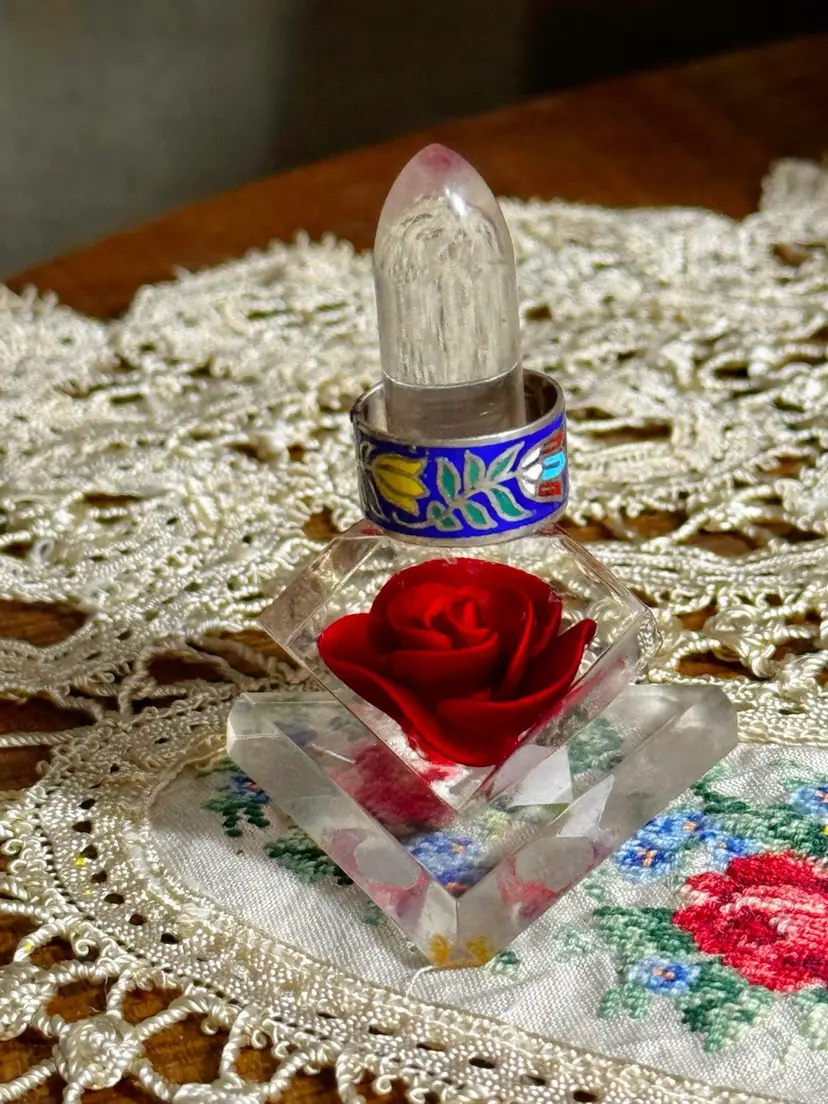 Vintage Sterling Silver Thailand Enamel Band