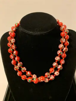 Cloisonné Bead Necklace